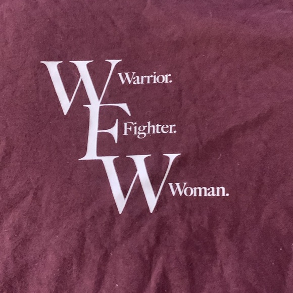 Warrior fighter woman size large forever, 21 with purpose, maroon and white - Picture 2 of 3